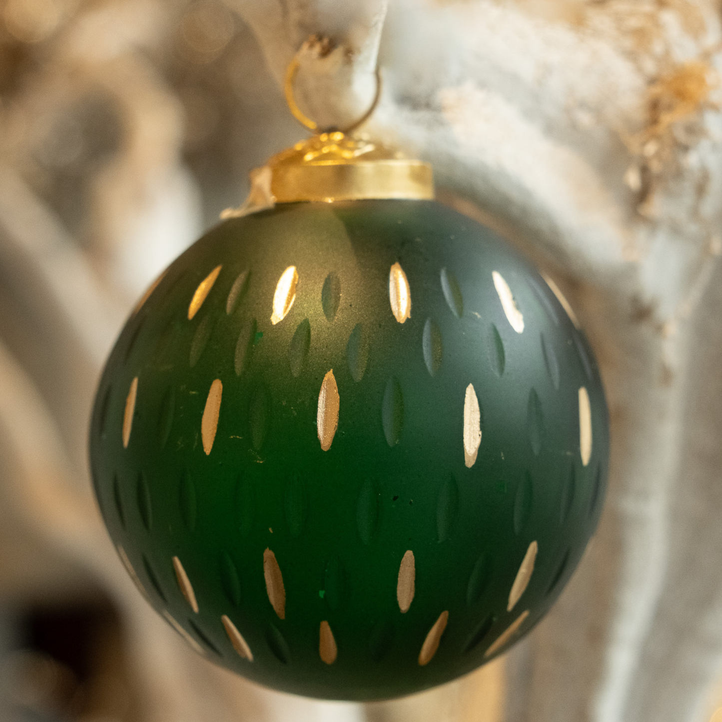 Gilded Green-Holiday Ornament