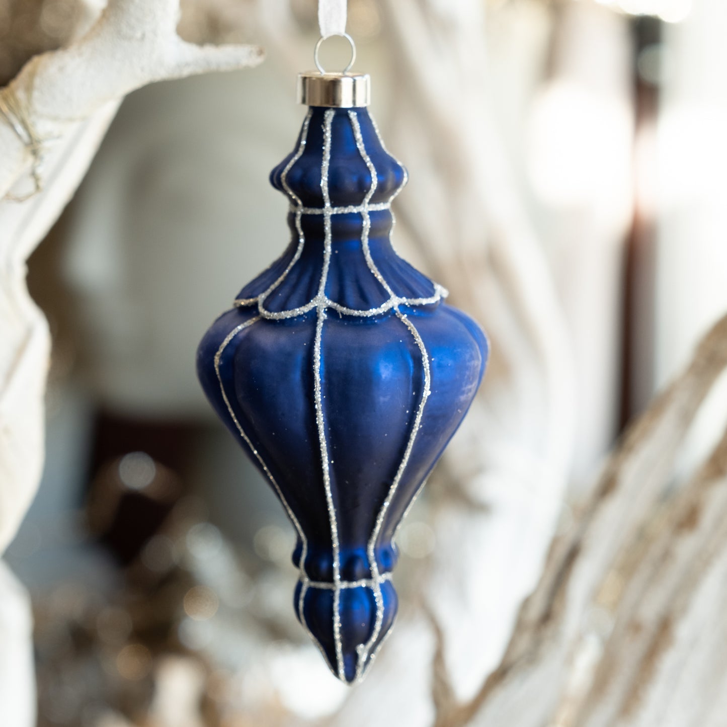 Blue Chateau Finial- Holiday Ornament