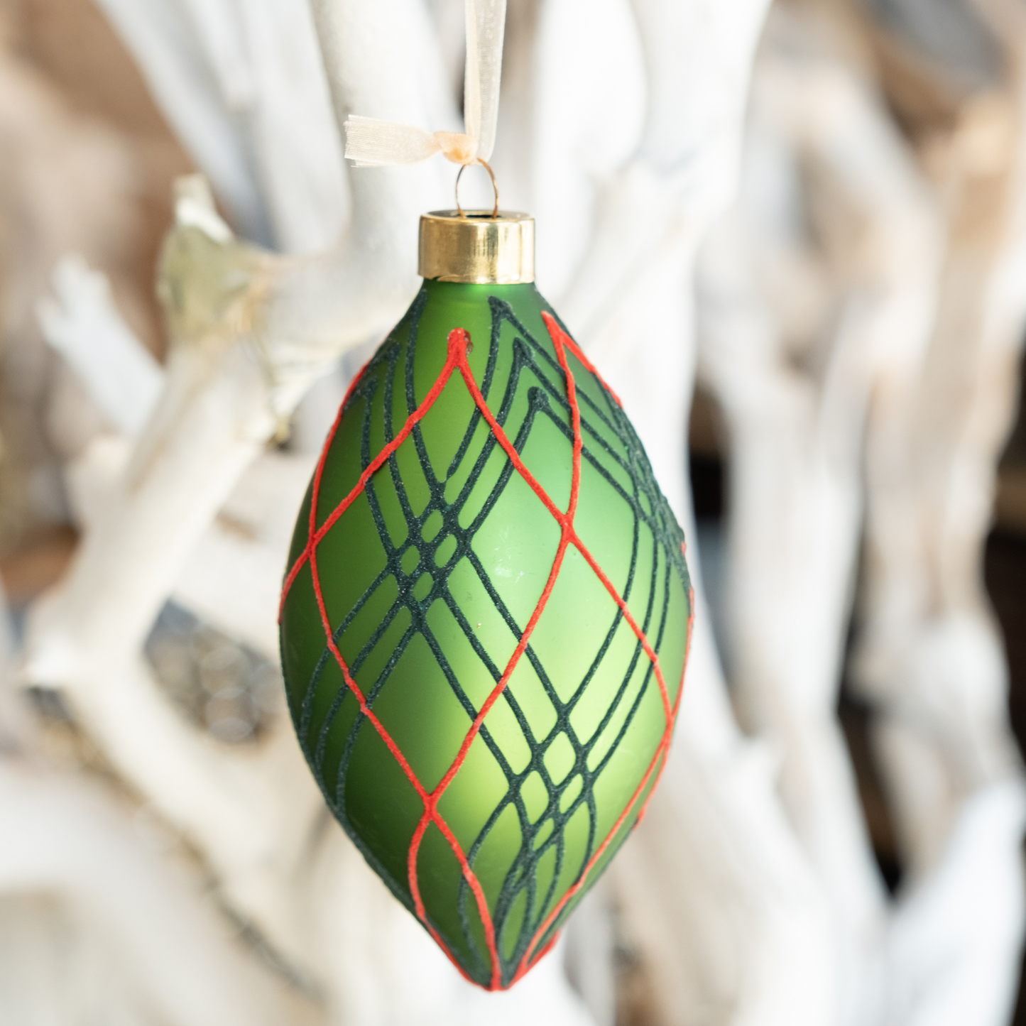 Teardrop Green- Holiday Ornament