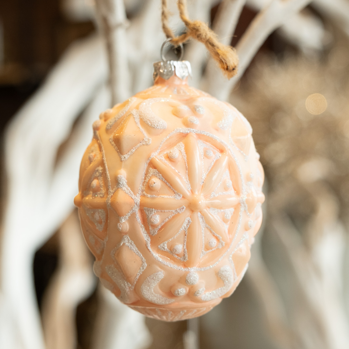 Regal Peach- Holiday Ornament