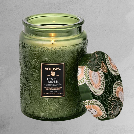 Voluspa - Large Jar Candle - Temple Moss