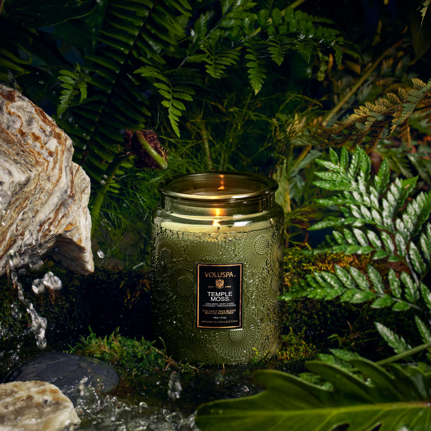 Voluspa - Large Jar Candle - Temple Moss