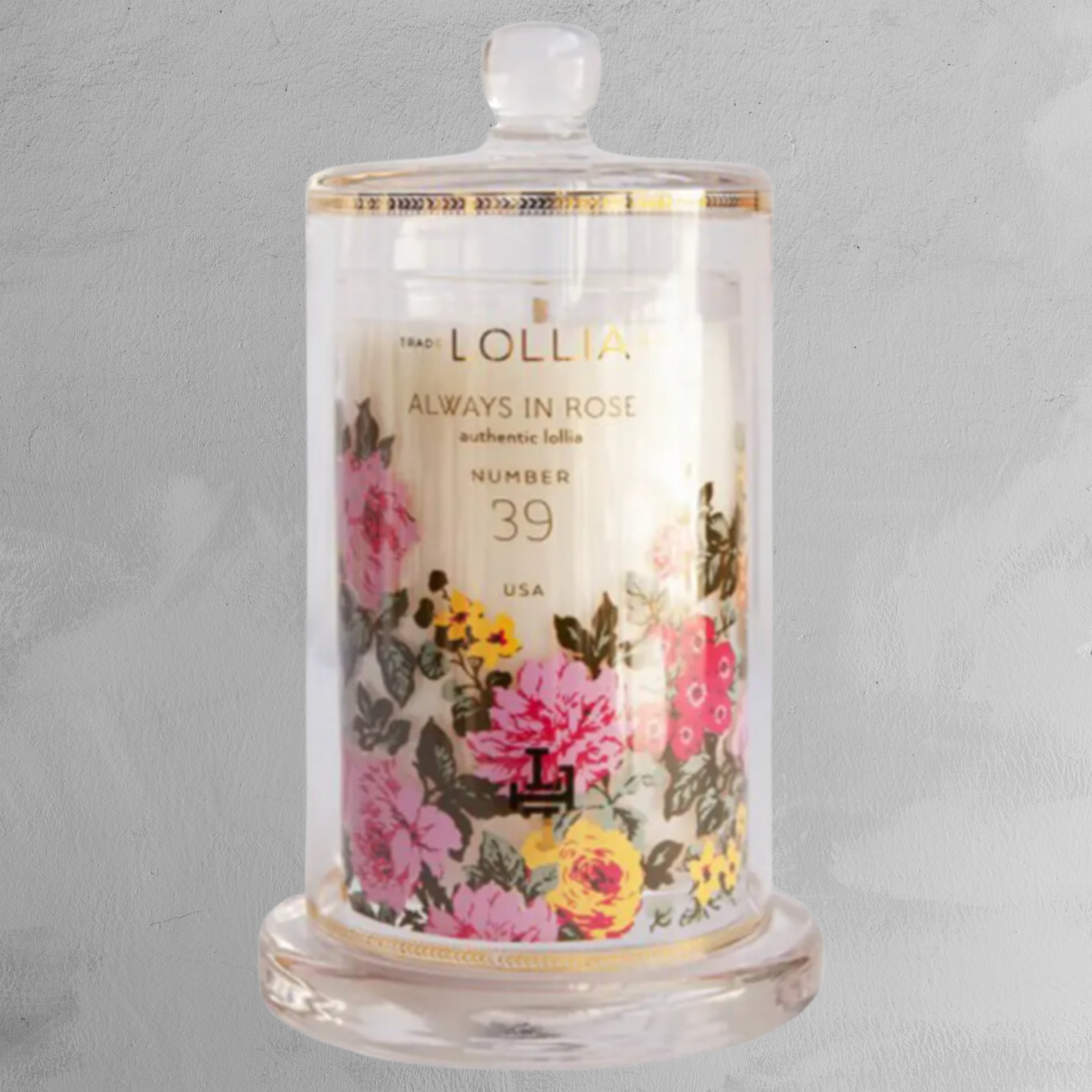 Lollia This Moment Glass Candle with Cloche | Margot Elena