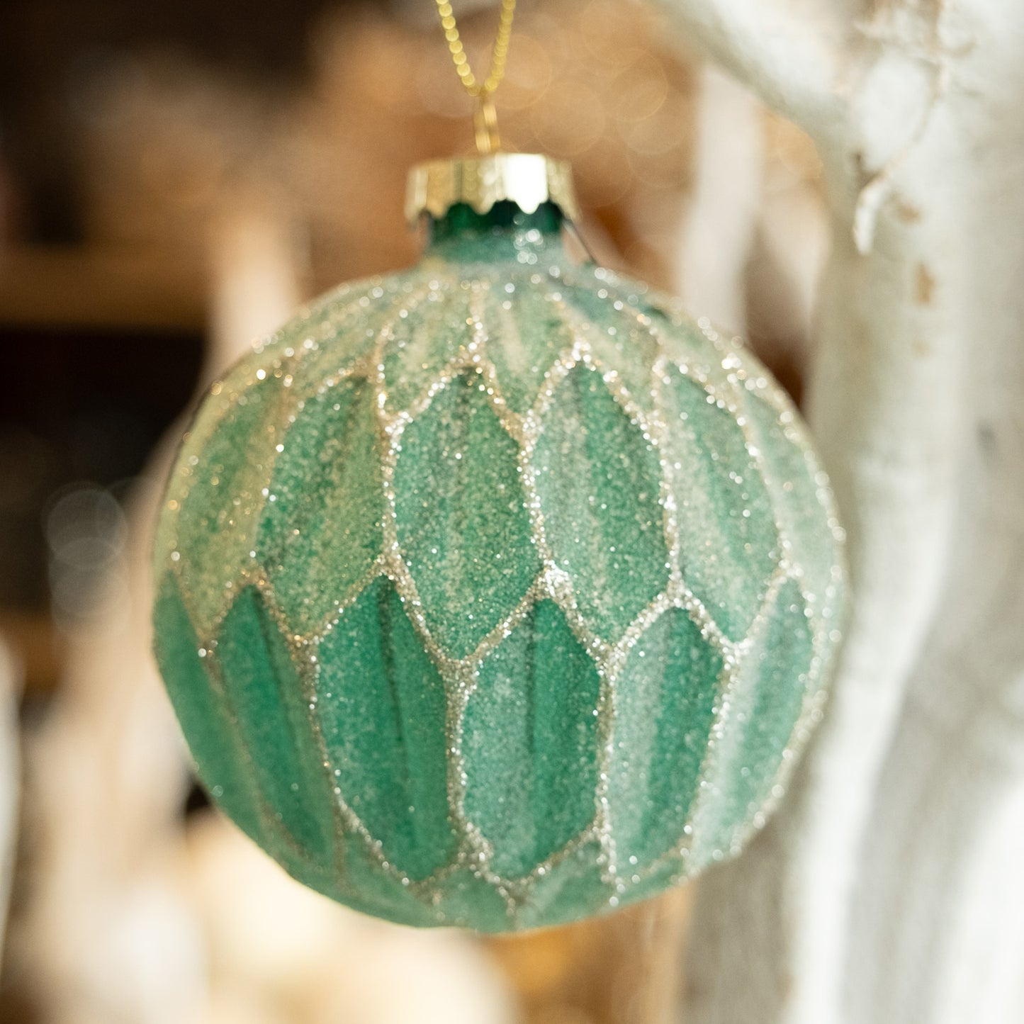 Tinsel Green- Holiday Ornament