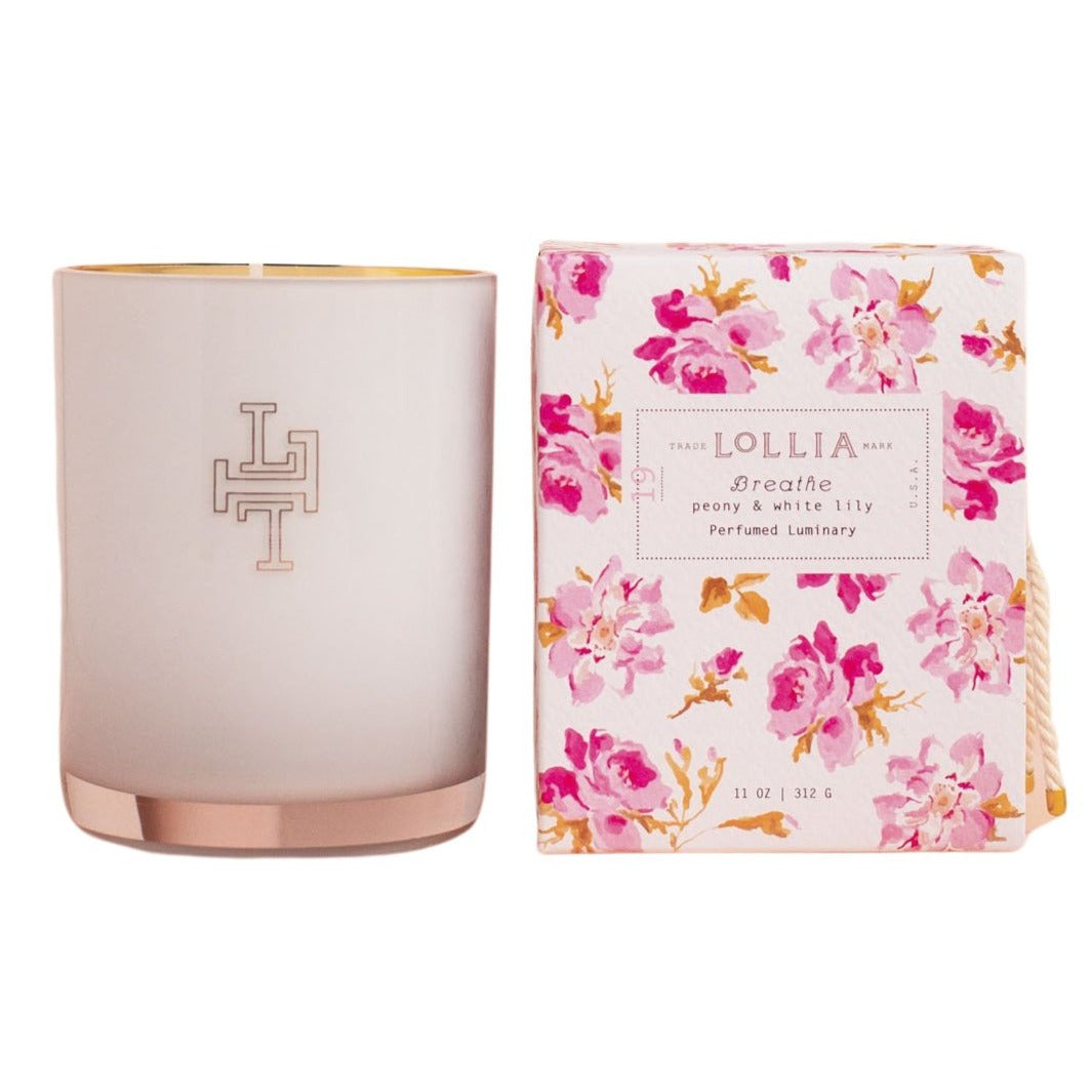 lollia peony & white lily Lollia Boxed Perfumed Candle Breathe