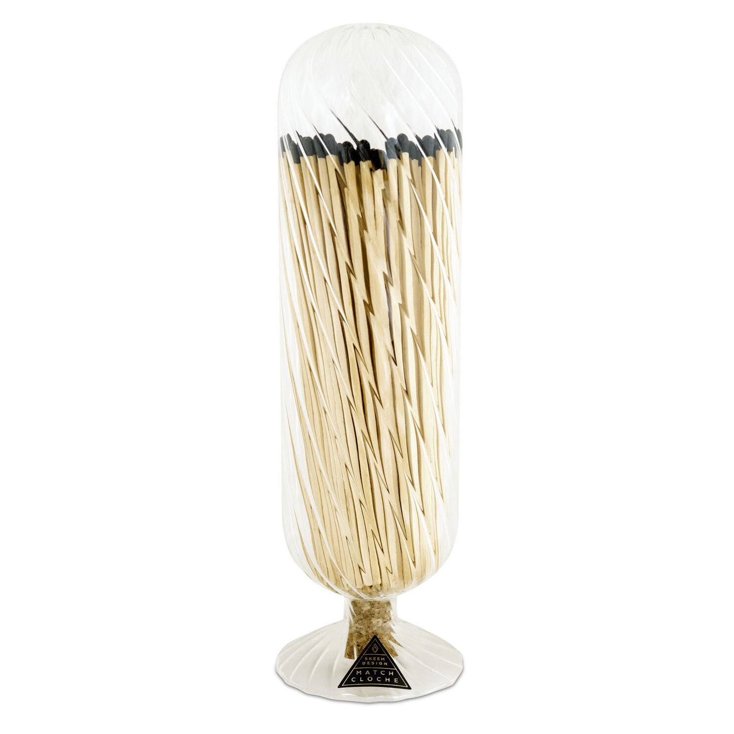 Skeem Design - Black Helix Glass Fireplace Match Cloche