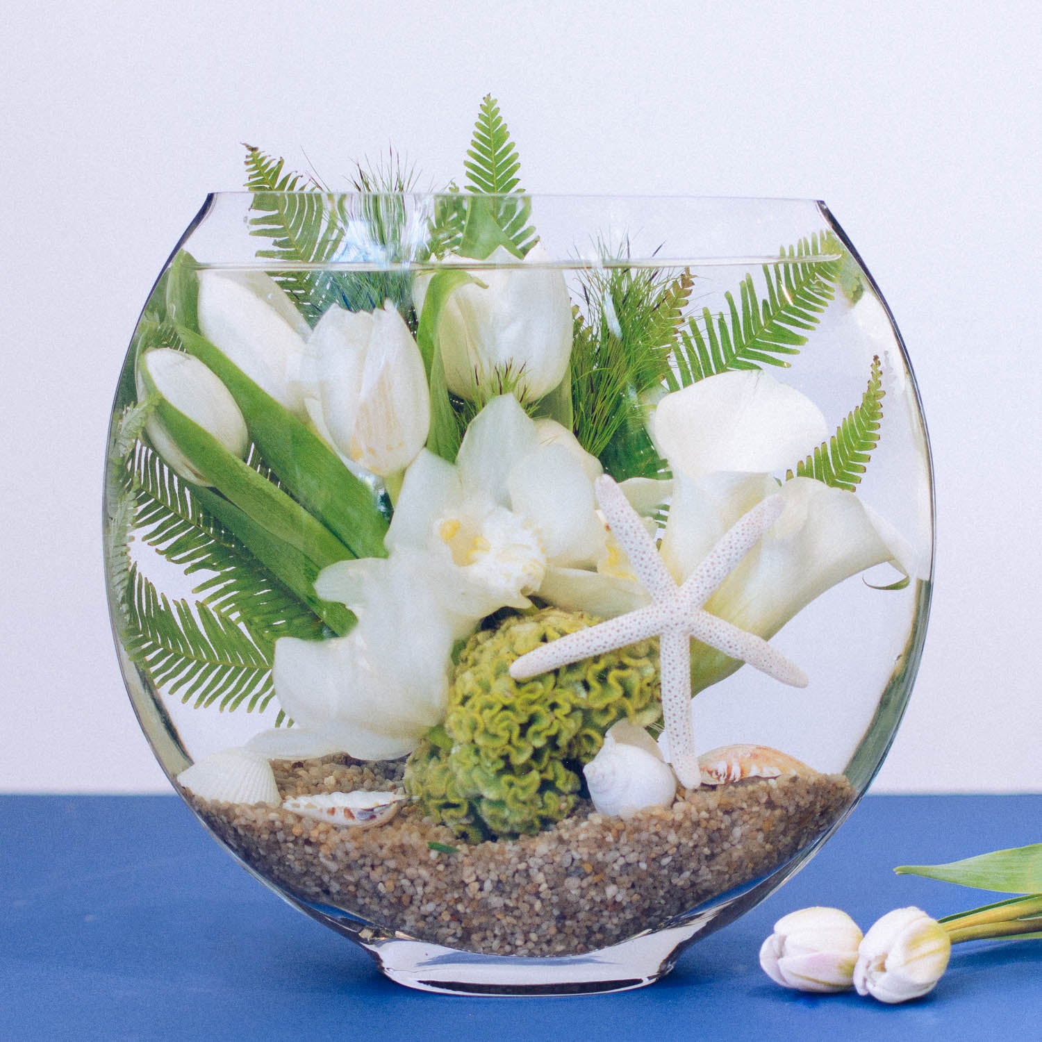 calla lily flower arrangement ideas Tulips, Calla Lilies and Cymbidium