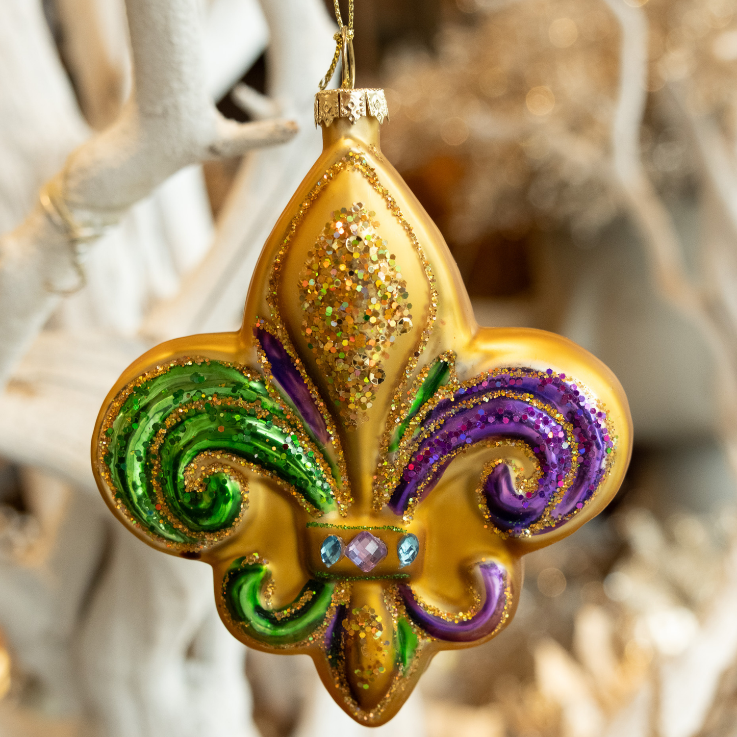 Mardi Gras Fleur-De-Lis- Holiday Ornament