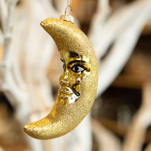 Golden Moon- Holiday Ornament