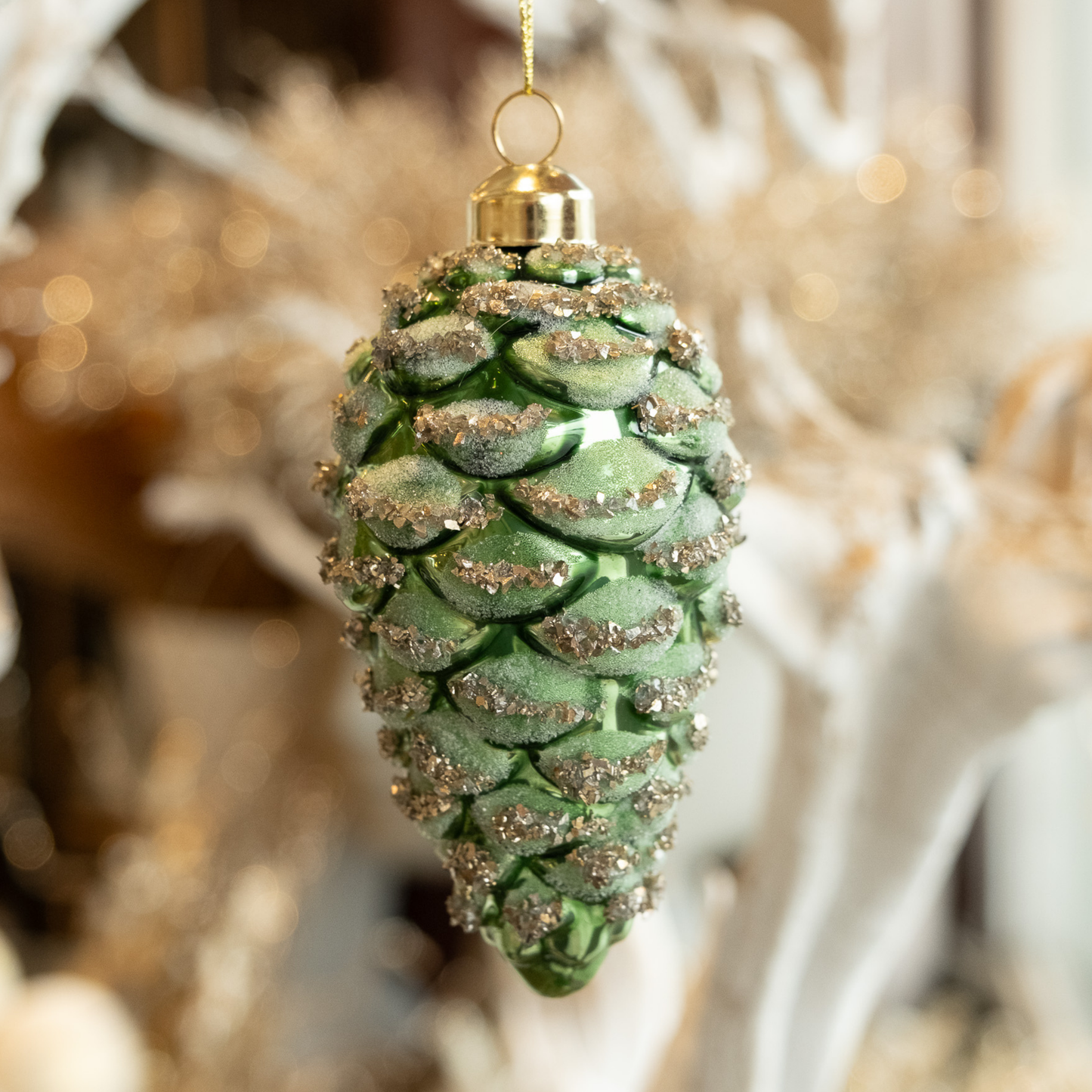 Glitz and Pinecones- Holiday Ornament