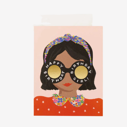 Rifle Paper Co - Headband Birthday Girl - Greeting Card