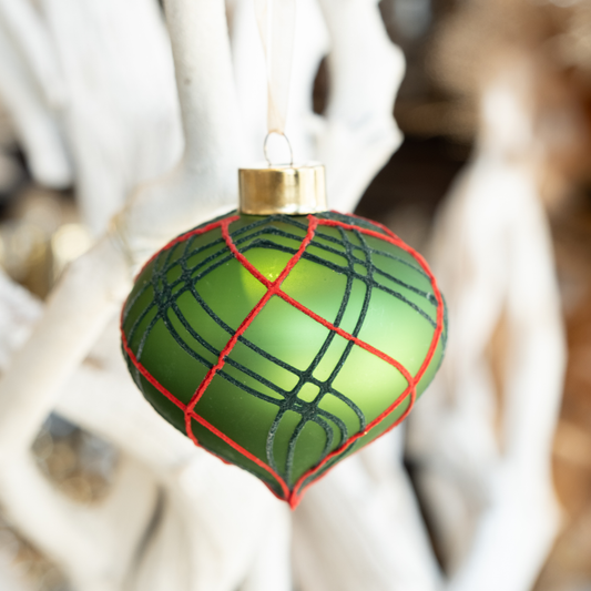 Bulb Drop Green- Holiday Ornament