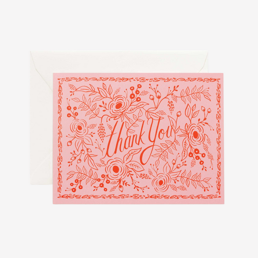 Rifle Paper Co - Rosé Thank You - Greeting Card