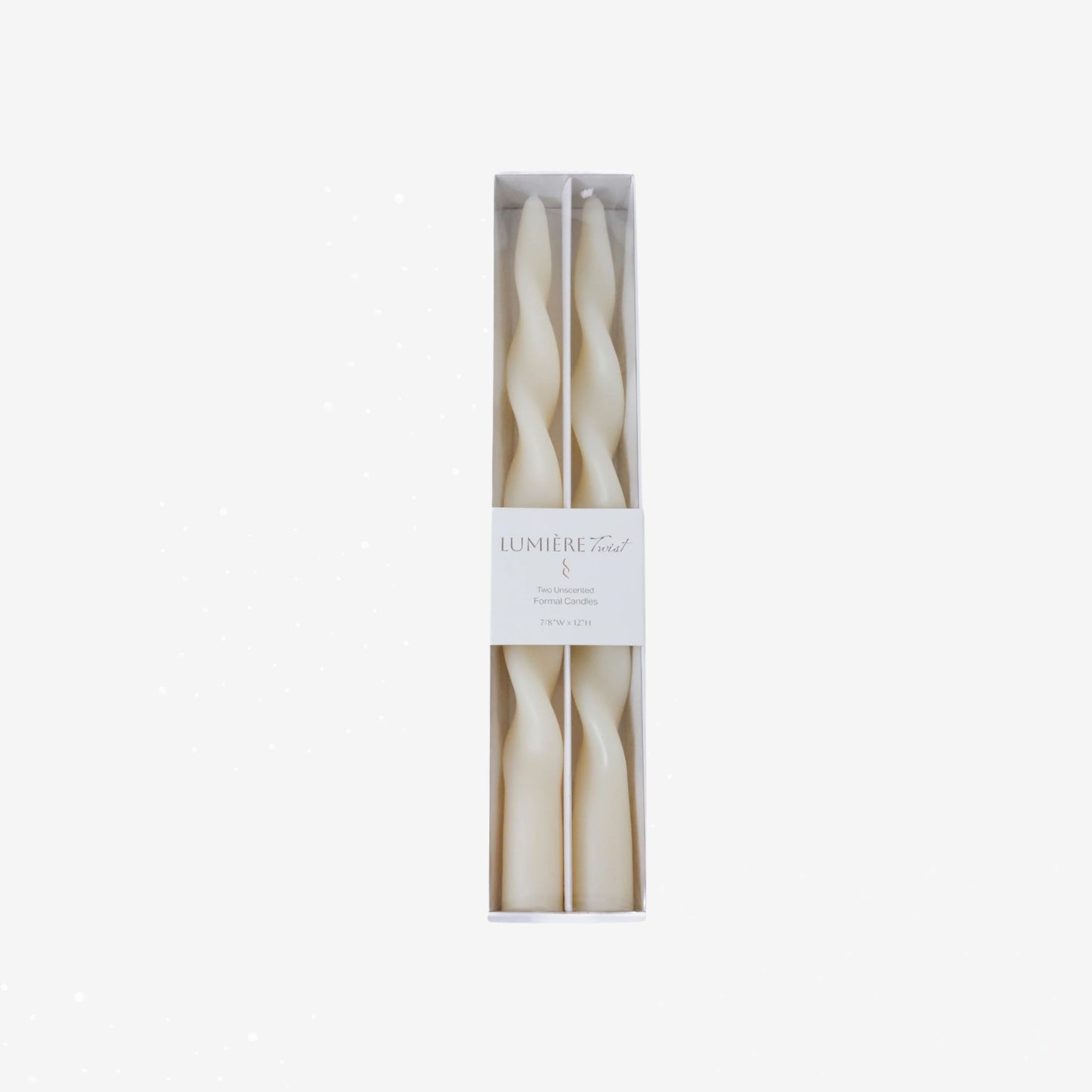 Lumiére-Twist Formal Taper Candles Set of 2
