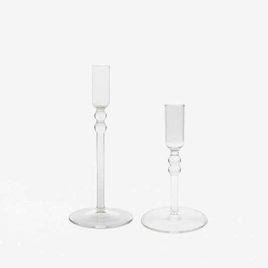 Clear Glass Taper Holder