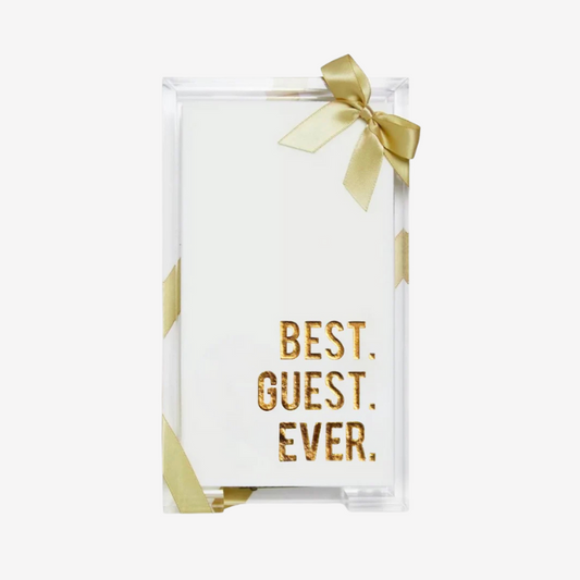 Lined Design - Best. Guest. Ever. Guest Towel Hostess Set