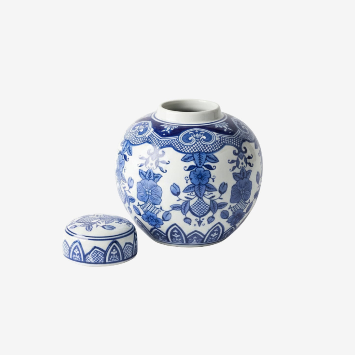 Cobalt Garden Ginger Jar and Vase