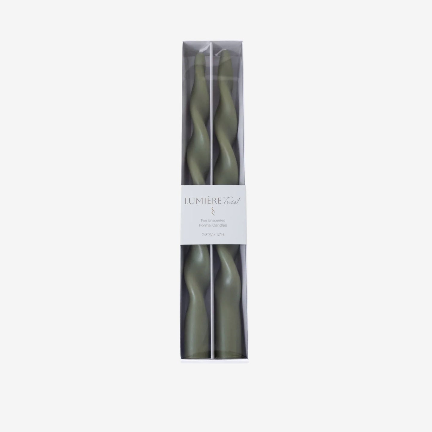 Lumière-Twist Formal Taper Candles Set of 2
