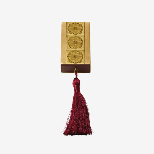 Skeem- Gilded Brass Matchbox with Mulberry Tassel