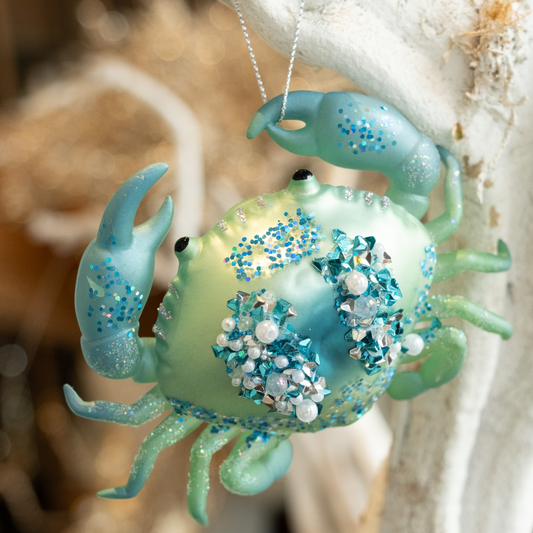 Crab Glamour- Holiday Ornament