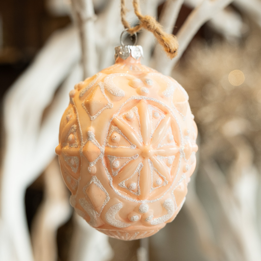 Regal Peach- Holiday Ornament