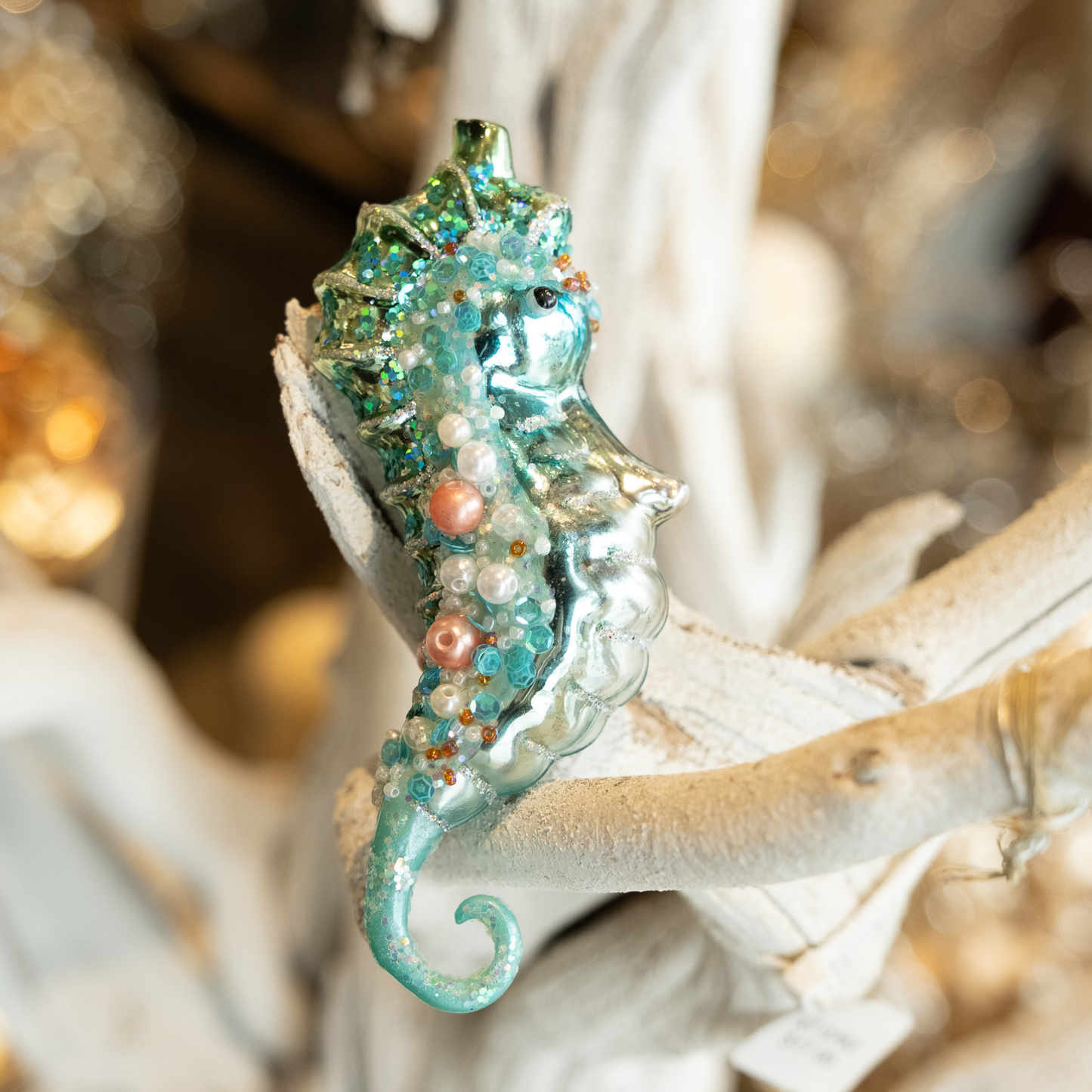 Sea Horse Glam- Holiday Ornament