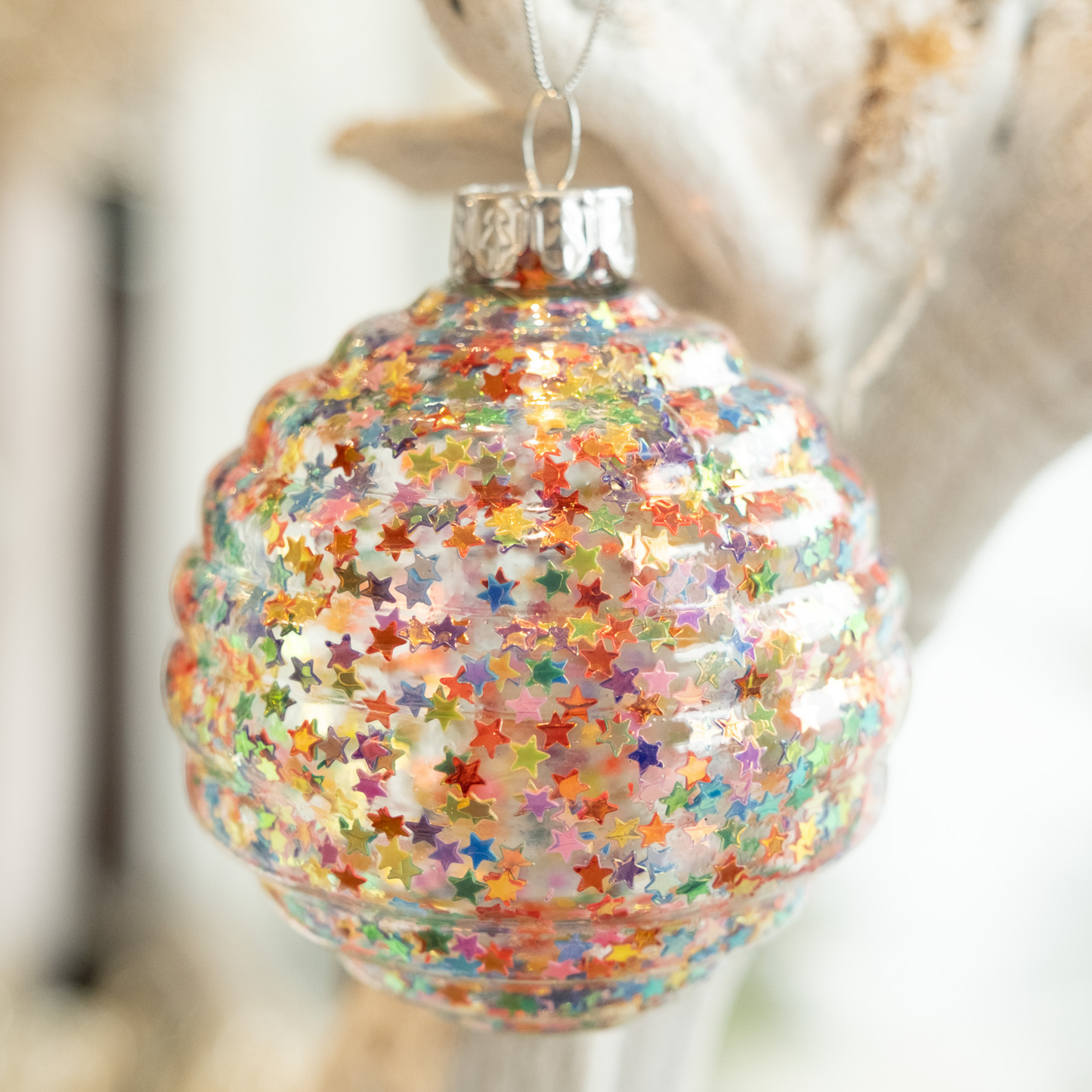 Rainbow Confetti- Holiday Ornament