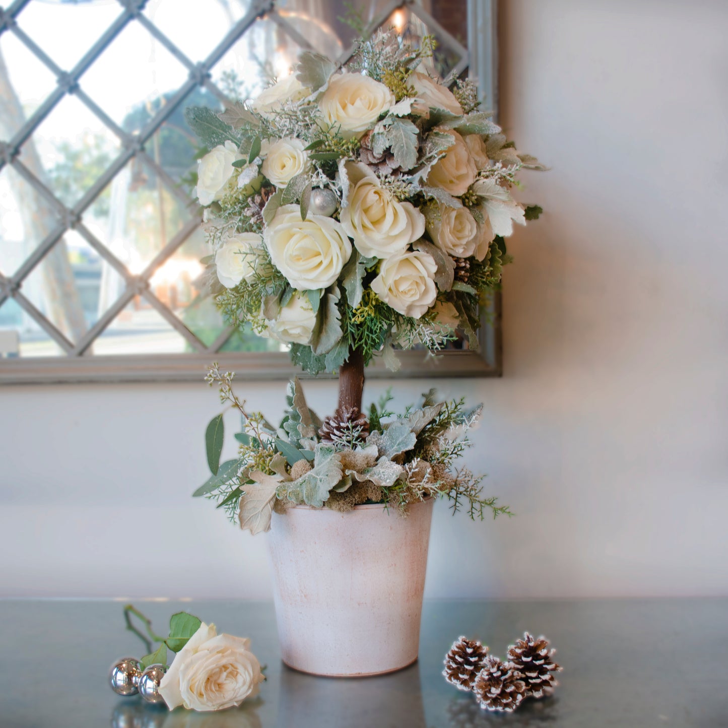 Snow Petal Topiary