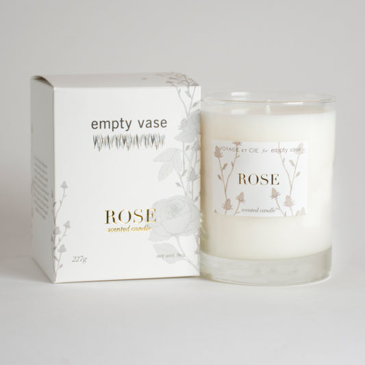 Empty Vase - Classic Candle - Rose