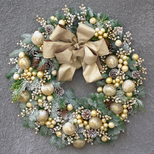 Golden Frost Wreath