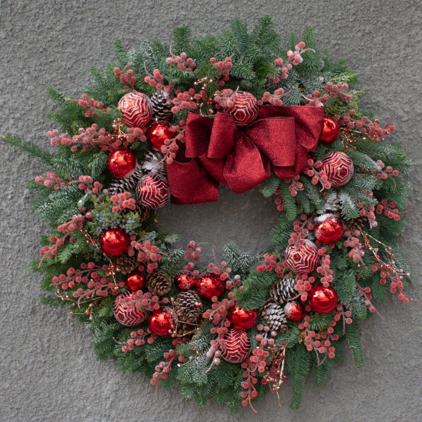 Crimson Frost Wreath