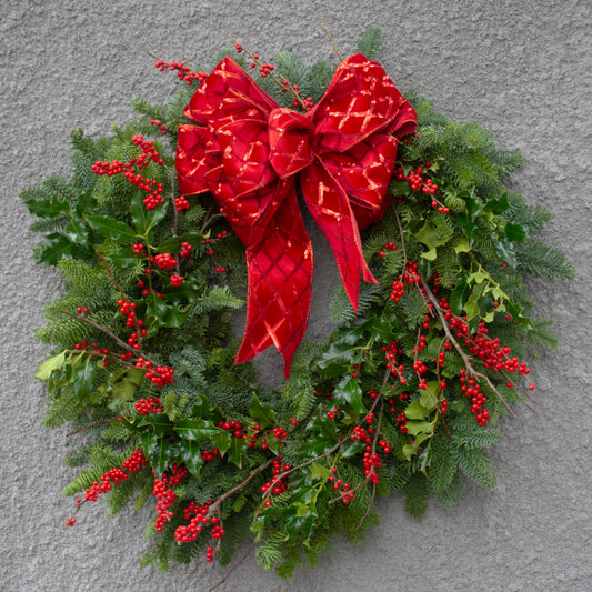 Red Holly Wreath