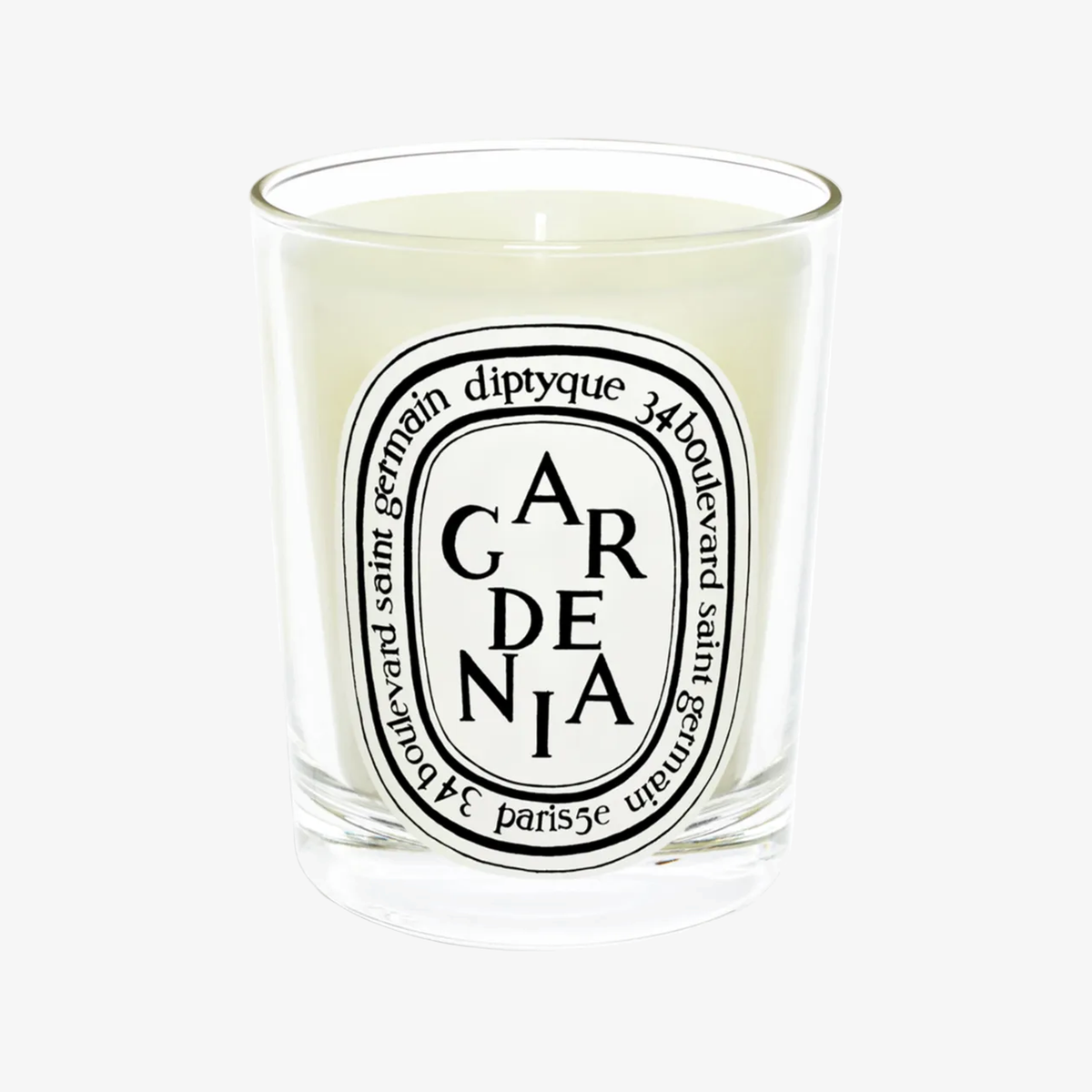 Diptyque Classic Candle 6.5oz Gardenia - flat sticker glass