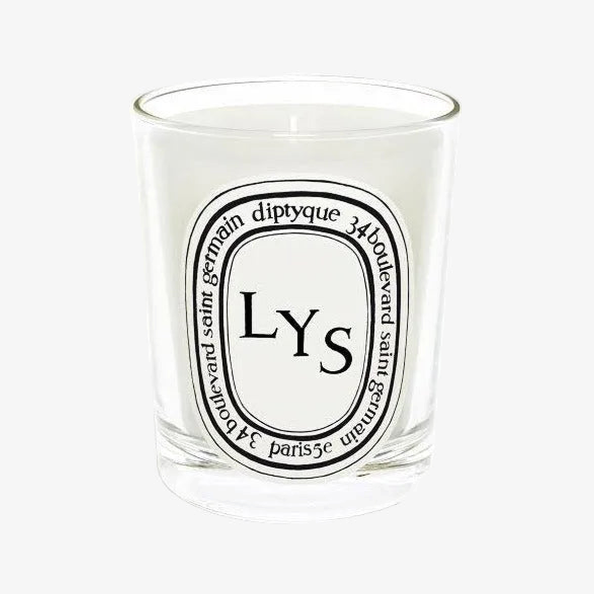 Diptyque Classic Candle 6.5oz Lys - flat sticker glass