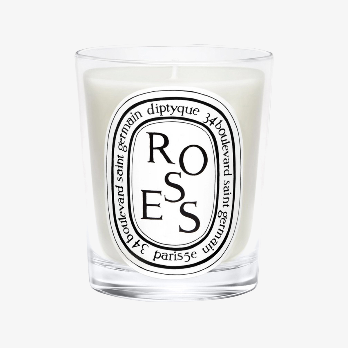 Diptyque Classic Candle 6.5oz Roses - flat sticker glass