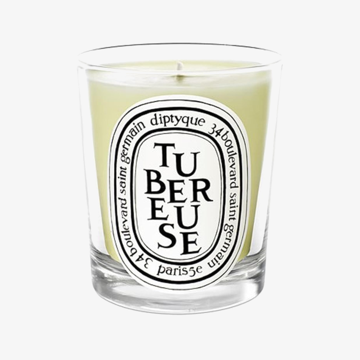 Diptyque Classic Candle 6.5oz Tubéreuse - flat sticker glass