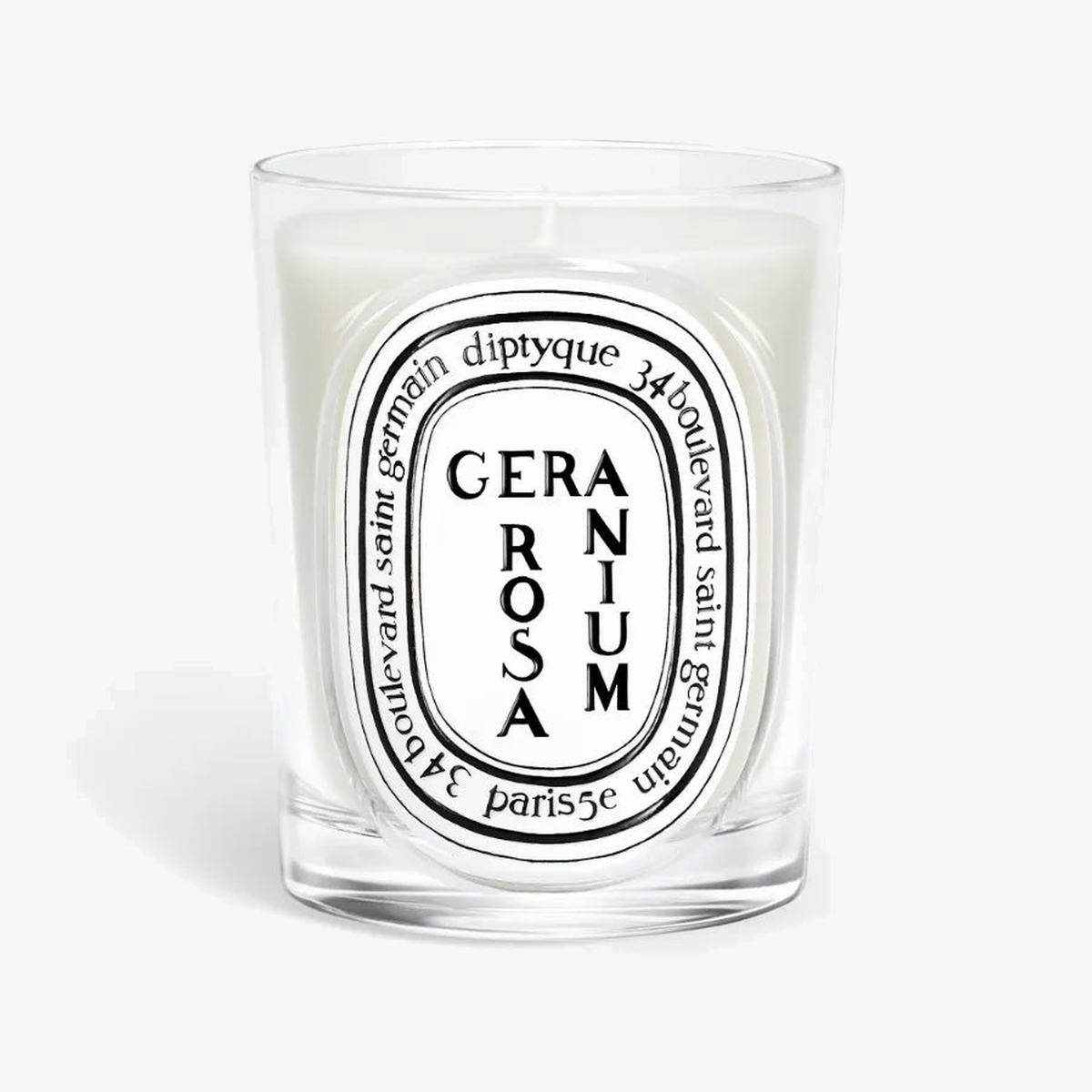 Diptyque Classic Candle 6.7oz Geranium Rosa - beveled glass