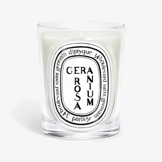 Diptyque Classic Candle 6.7oz Geranium Rosa - beveled glass