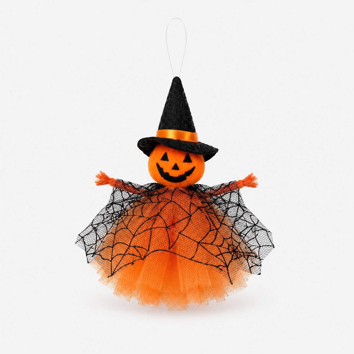 Jack O'Lantern Witch Ornament