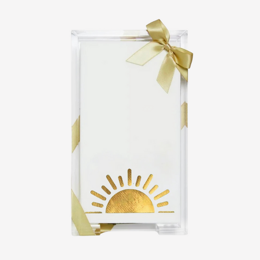 Lined Design - Sunshine Guest Towel Hostess Set