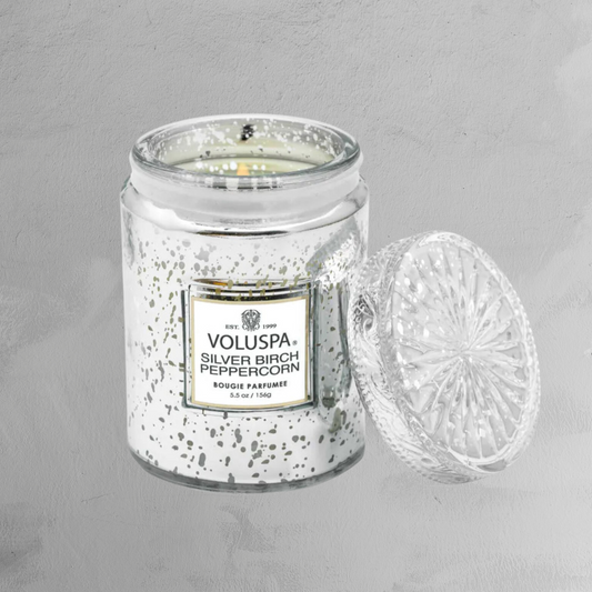 Voluspa - 5.5oz Small Jar Candle - Silver Birch Peppercorn