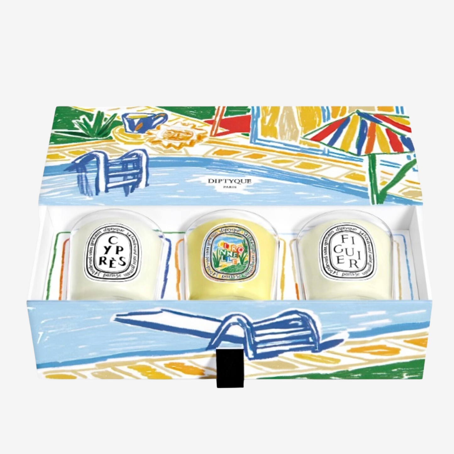 Diptyque - Set of 3 Small Candles - Cyprés, Figuier & Citronnelle