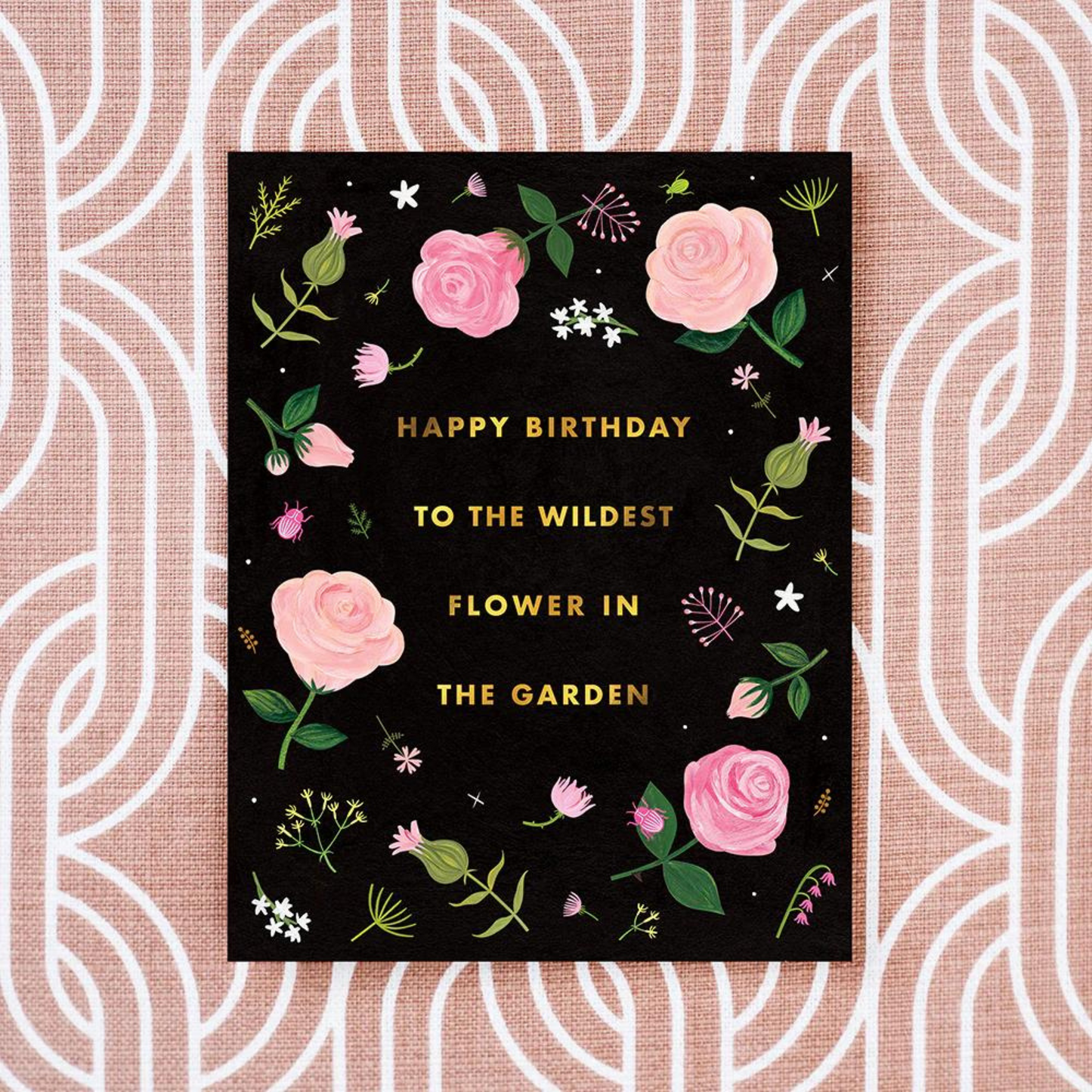 Girl With Knife - Happy Birthday Wildest Flower Greeting Card