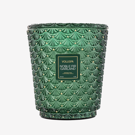 Voluspa - 5 Wick Hearth Candle - Noble Fir Garland