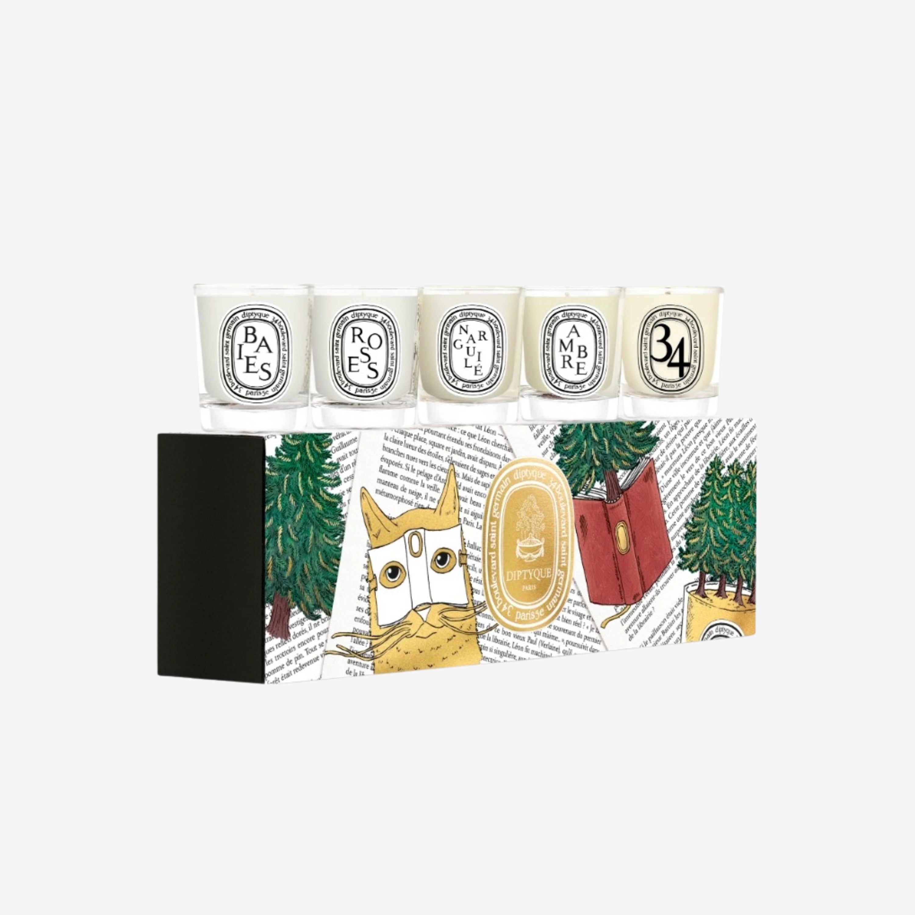Diptyque-Set of 5 Miniature Candles-Holiday Edition – Empty Vase