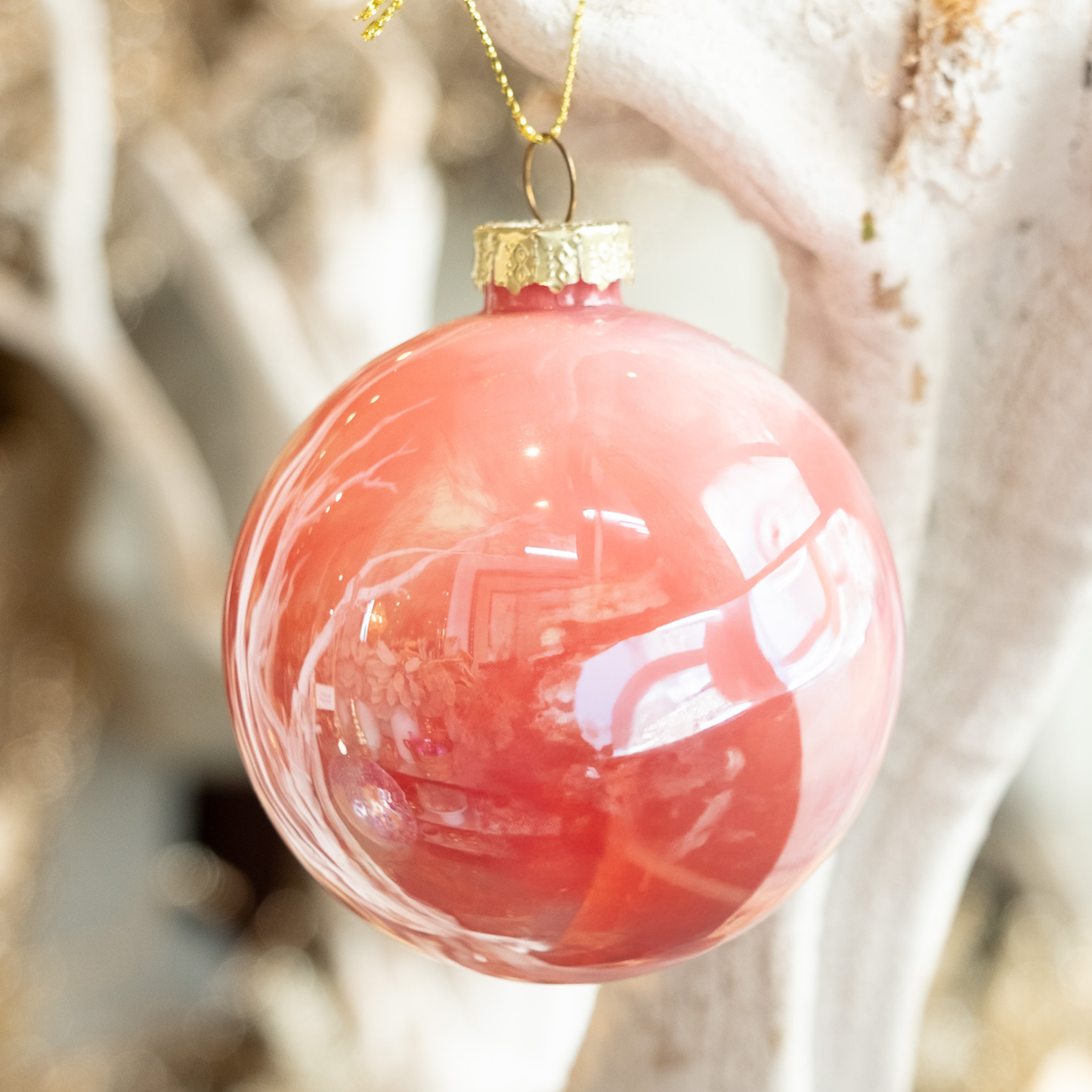 Peaches and Pink- Holiday Ornament