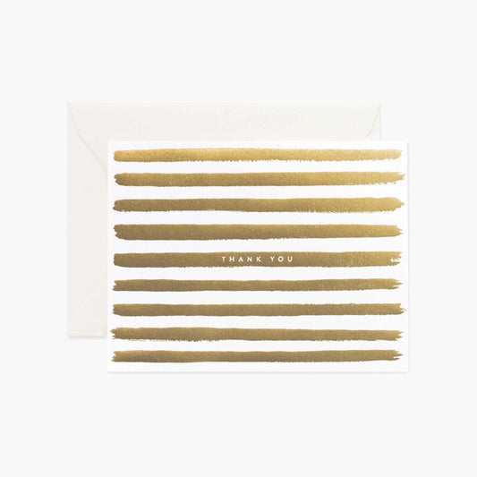 Rifle Paper Co -  Gold Stripes Greeting Card