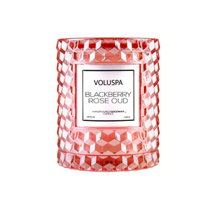 Voluspa - 8.5oz Cloche Candle - Blackberry Rose Oud