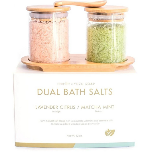 YUZU SOAP - DUAL Bath SALT SET (Lavender Citrus / Matcha Mint)