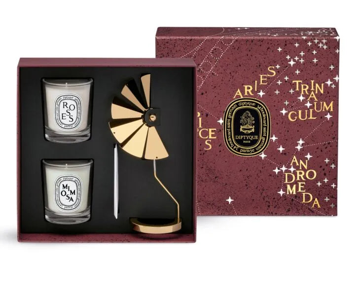 Diptyque - Carousel set of 2 Candles (Roses & Mimosa 70G)- Limited Edition